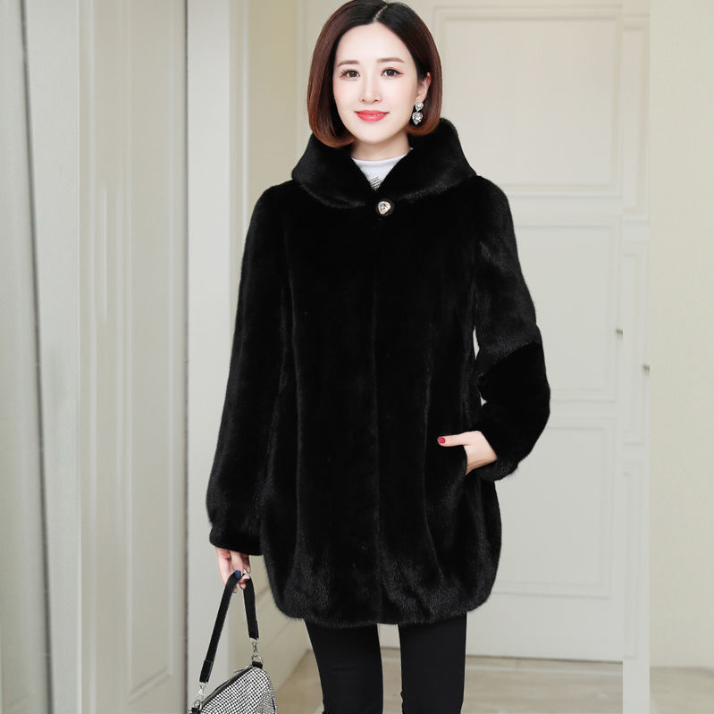 Hooded Faux Fur Coat, Faux Mink Velvet Women's Faux Mink Coat, New Winter Thickened Warm Cotton Coat, Fashionable Women's Coat Hooded Faux Fur Coat, Faux Mink Velvet Women's Faux Mink Coat, New Winter Thickened Warm Cotton Coat, Fashionable Women's Coat