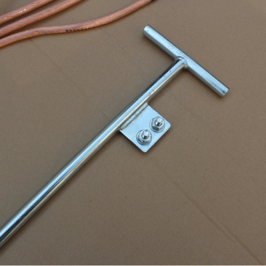 【国昊电力】镀锌接地钉接地针丁字防雷接地桩接地线避雷针接地夹