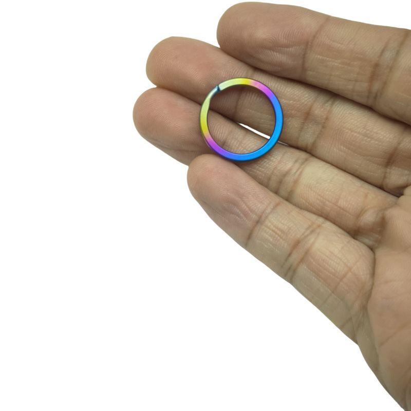 チタン合金キーホルダーキーリング純チタンキーホルダーメーカー卸売り10-35mm多目的錆びないリング|undefined