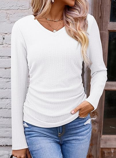 2025 秋のファッション衣類ファッショントップスラウンドネックニットベーシック Tシャツ|undefined
