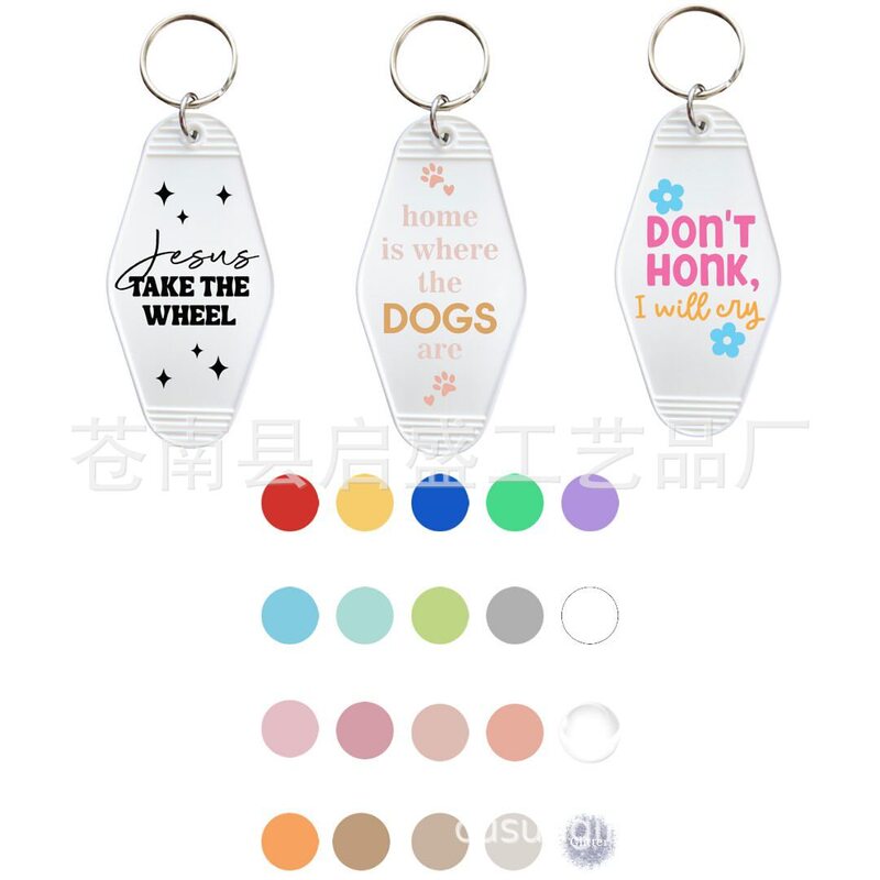 Amazon Digital letter sign plastic car logo ABS number plate hotel room card custom diamond keychain