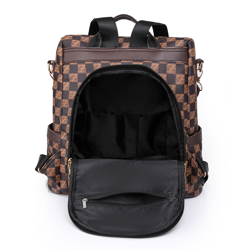 Ventas directas de fábrica 2023 nuevas damas coreanas de cuero suave mochila antirrobo moda versátil mochila de viaje multifuncional