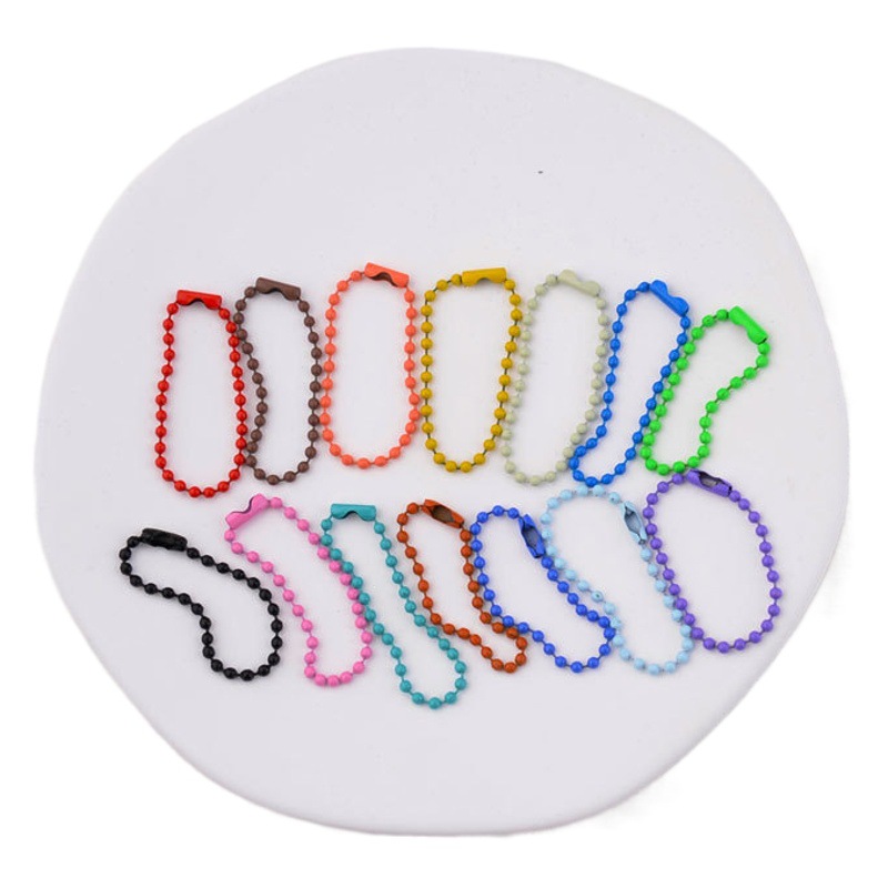 Cadena de cuentas de DIY al por mayor Goka pequeño disco Cadena de cuentas de color caramelo Cadena de cuentas de metal cadena colgante Cadena de etiquetas