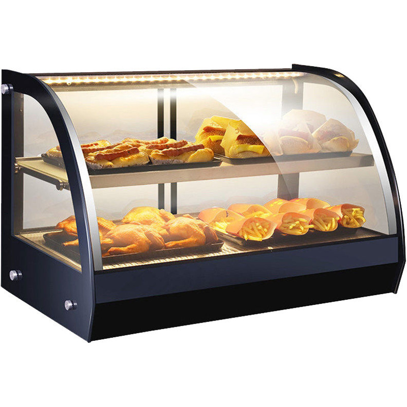 Hamburguesa de pollo frito de Mengshi, gabinete de almacenamiento térmico comercial, gabinete de cocina, temperatura constante de calentamiento, tartas de pastel, paneles de pan, alimentos, tienda de desayuno, gabinete térmico