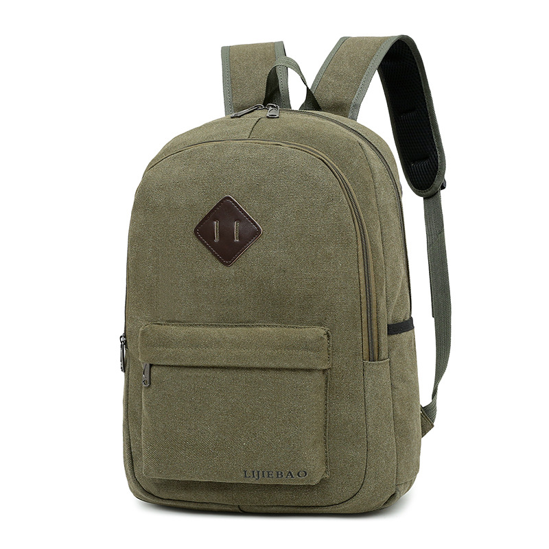 Mochila de lona soporte impreso logo coreano Escuela Secundaria estudiante mochila ocio gran capacidad mochila de viaje al por mayor