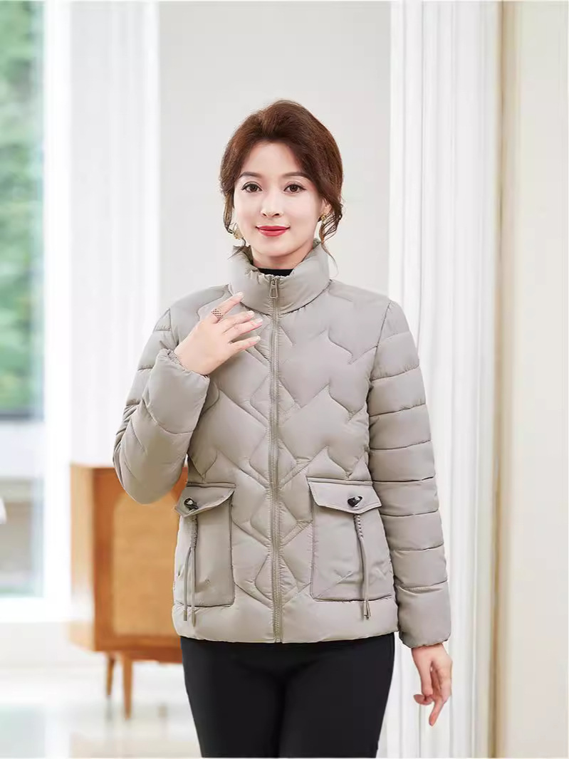 Chaqueta acolchada rombo invierno 2024 estilo madre image 3