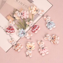 跨境热卖DIY树脂新年财神招财饰品配件 钥匙扣吊坠项链耳钉挂件