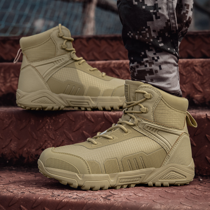Härenschuhe Feldtraining Feld Militärstiwwelen neie Stil mëttel héich waasserdicht Abenteuer Rettungsaarbechtskleedung Wüst taktesch Stiwwelen Grousshandel_voghion.com