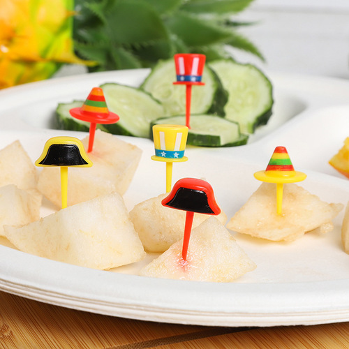 Cross-border hot selling children's plastic cartoon fruit fork, cute animal lunch box creative lunch box decorative ticket set