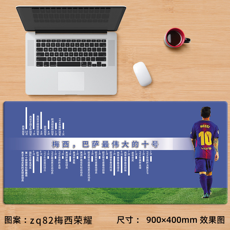 Alfombrilla de ratón nueva de Cristiano Ronaldo, extra grande, de fútbol, Messi, Bayern, La Liga, para juegos, e-sports, con reposamuñecas, para escritorio de computadora