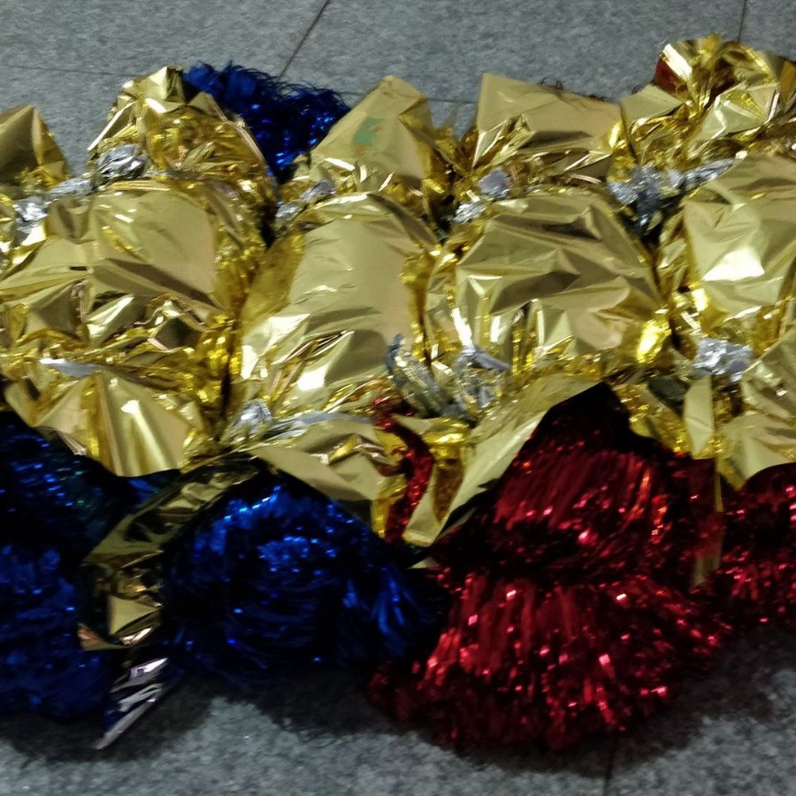 水晶球填充圣诞筒玻璃球以银色金属丝流苏假稻草金末茜茜草袋装散