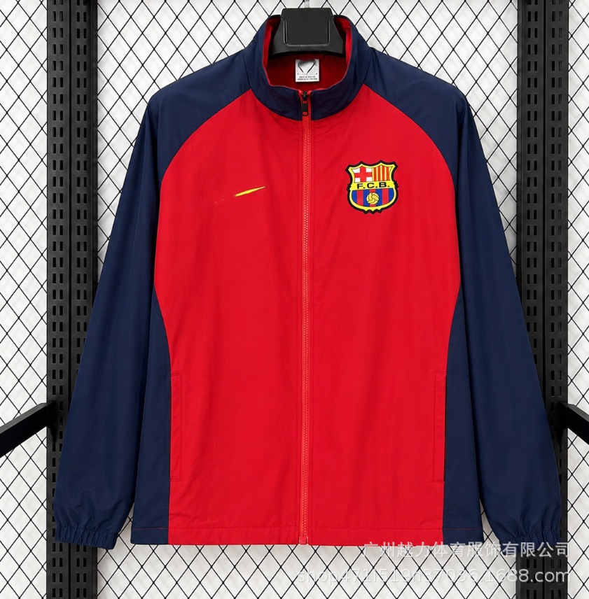 Chaqueta Bordada retro de manga larga y gruesa Manchester United Barcelona Inglaterra Brasil Real Madrid Liverpool image 37