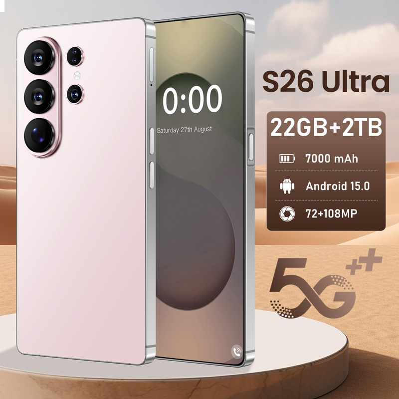 Brand New High-End S26 Ultra Cross-Border Mobile Phone with Real 5g Network Global Connectivity, 8+128Gb, High-Definition Camera Phone Wholesale