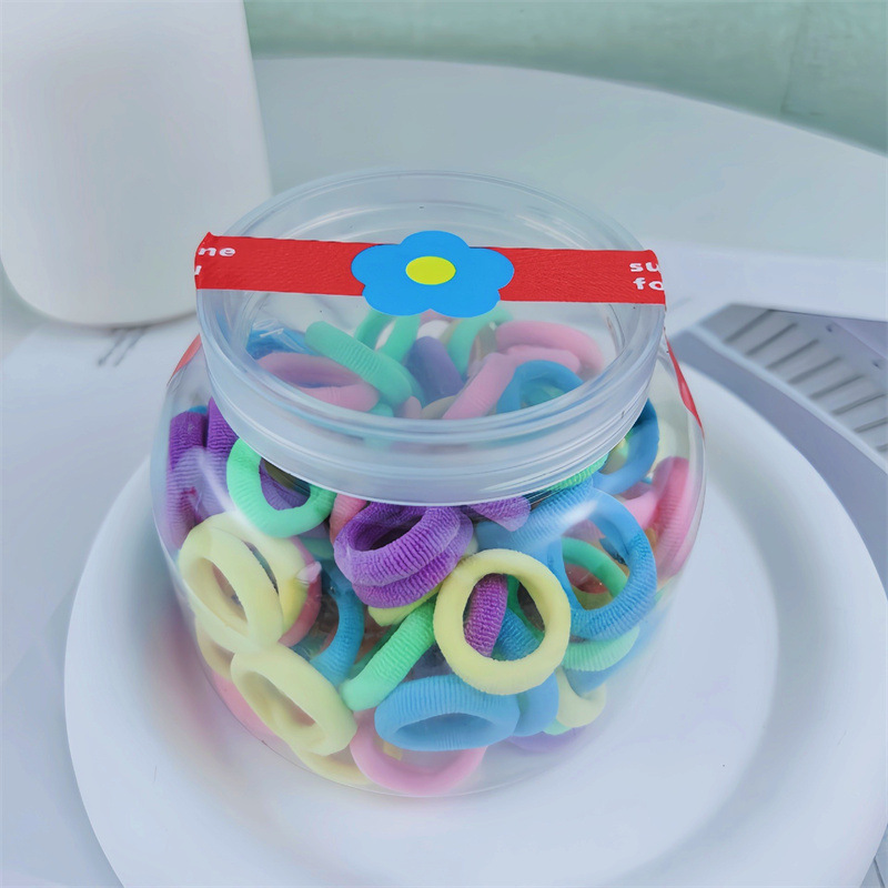 Niños de alta elasticidad cuerda de cabeza no daña cabello toallas de color anillo de cabello niñas correa de cabello bebé cabello anillo de cabello