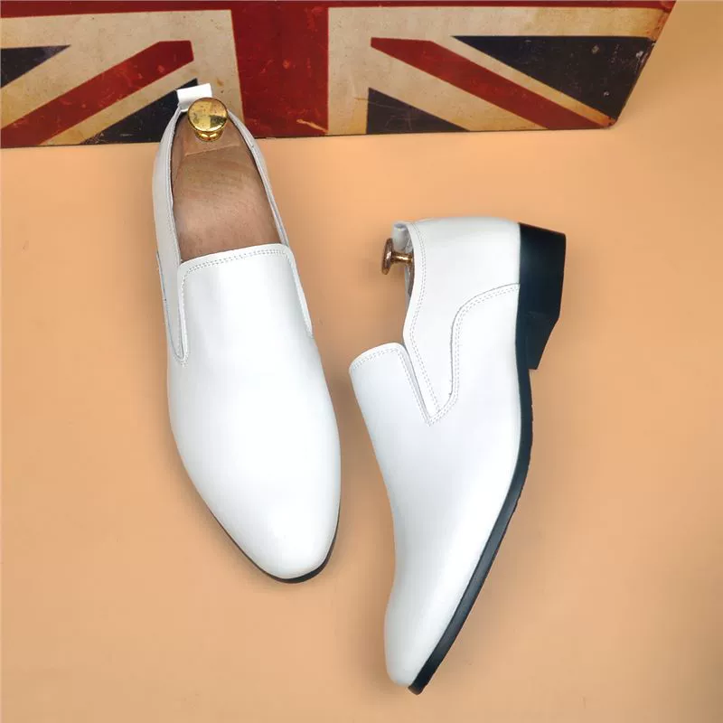 Молодежная мода мужская английская обувь повседневная кожаная обувь Корейский парикмахер дышащий ленивый бобовый ботинок