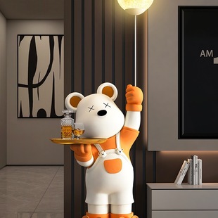 Trendy Violent Bear Large Floor Decoration for Living Room Tv Cabinet Sofa Side Decoration Light Luxury Housewarming Gift