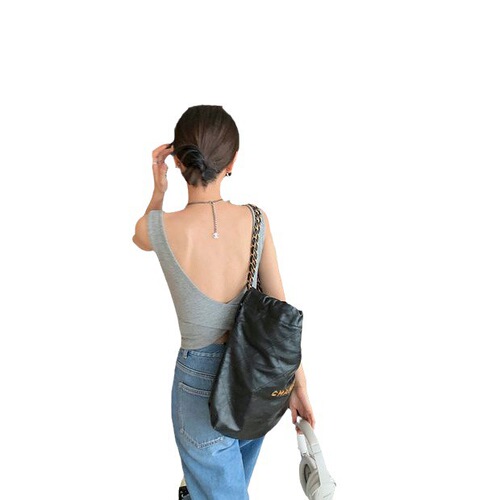 Kaka's same style sexy cross straps, chest pad camisole, slim and versatile bottoming outer underwear for women
