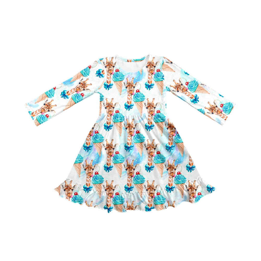 Детское платье с принтом, креативное, на заказ, осеннее, из бутика внешней торговли.