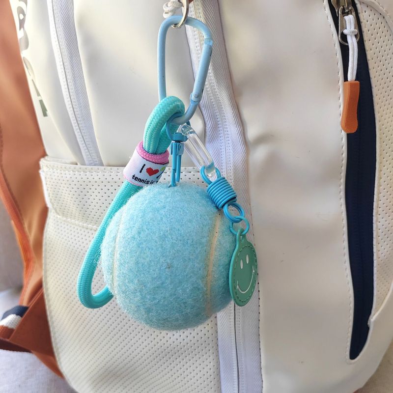 韓国漫画かわいい笑顔テニスキーホルダーバッグペンダント車のキーチェーンペンダント小さなギフト卸売|undefined