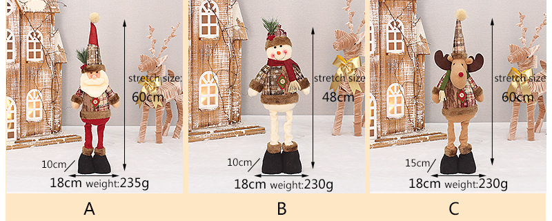 Party Occasion Cloth, Nonwoven Material Christmas Festival Christmas Fashion Snowman Elk Cloth Nonwoven Party Ornaments