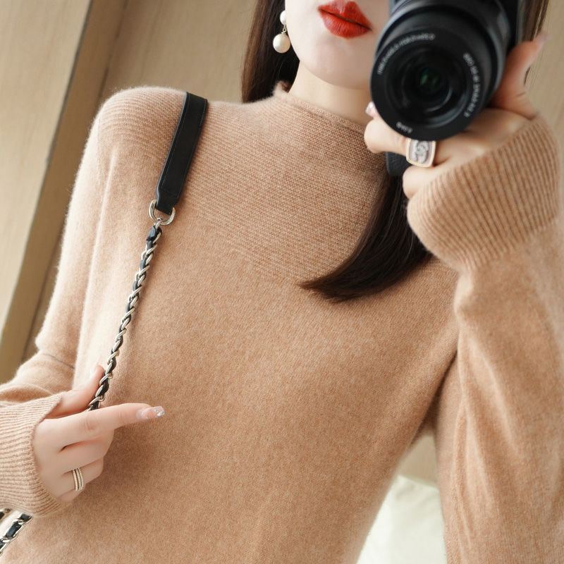 Demi-season base body-friendly capacious woolen solid color keep…
