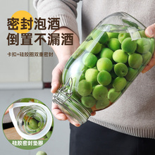 。泡酒玻璃瓶青梅杨梅酒瓶酒罐罐子密封梅子酿酒酒桶带龙
