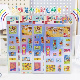 Crayon small new stamp sticker cartoon cute small new children's hand account sticker student goo card decoration material