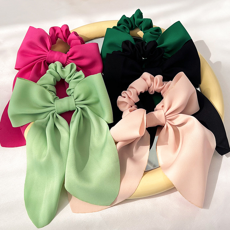 Basic Classic Style Solid Color Cloth Hair Tie display picture 1