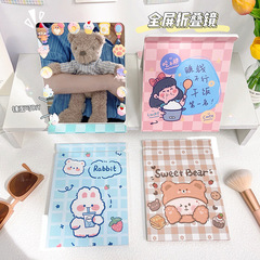 Folding makeup mirror desk top small mirror portable Instagram style cute large size student travel mirror