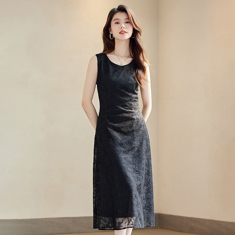 Fashionable summer elegant long dress sleevless