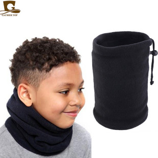 Amazon Source children's polar fleece scarf adjustable drawstring collar multi-functional warm cap