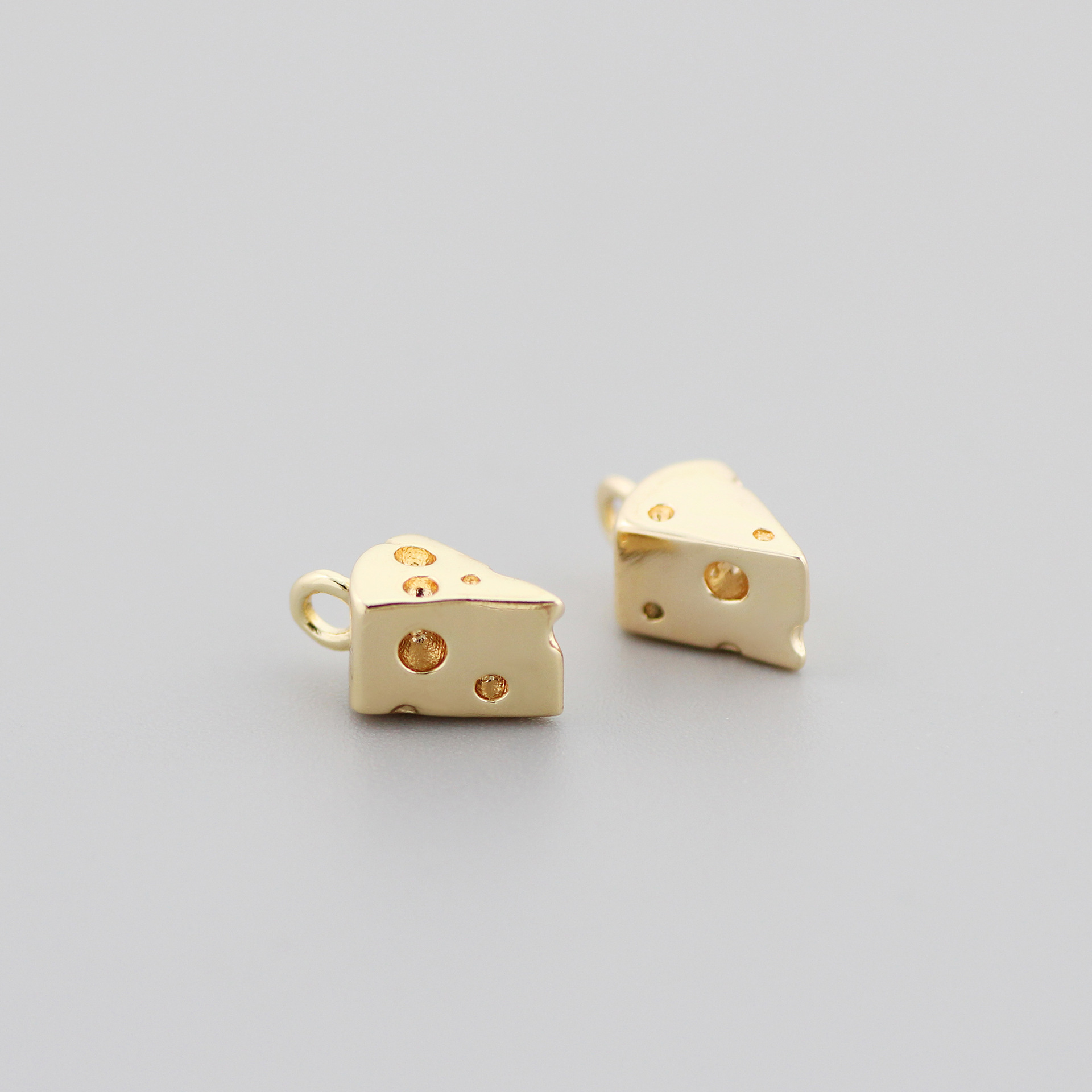 2g Weight Pendant Jewelry Making Type DIY Jewelry Accessories Classification 1 Piece Quantity Brass Material Cheese Pattern Plating Design Cute, Simple Style Style 1 Piece Brass Cheese Pendant 4