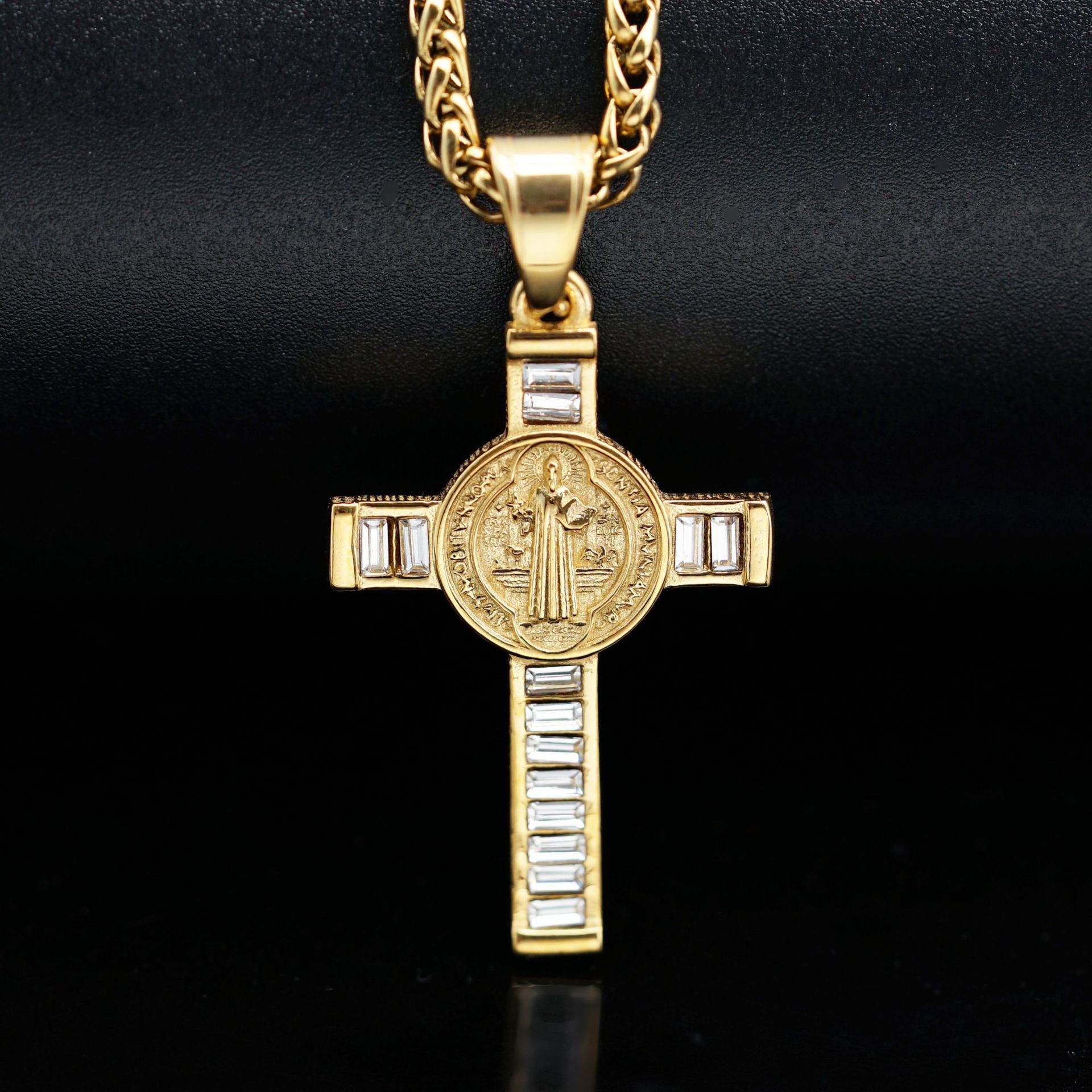 Holiday, Daily Occasion Hip-Hop 316 Stainless Steel Cross Men Pendant Necklaces