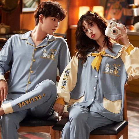 Más tamaño par pijamas manga larga 100% algodón de mediana edad y ancianos papá desgaste del hogar Primavera, otoño e invierno a cuadros desgaste del hogar