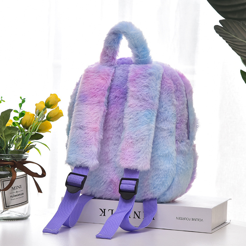 Nueva mochila de dibujos animados engrosada unicornio para niños 1-6 años bebé de jardín de infantes linda mochila de felpa