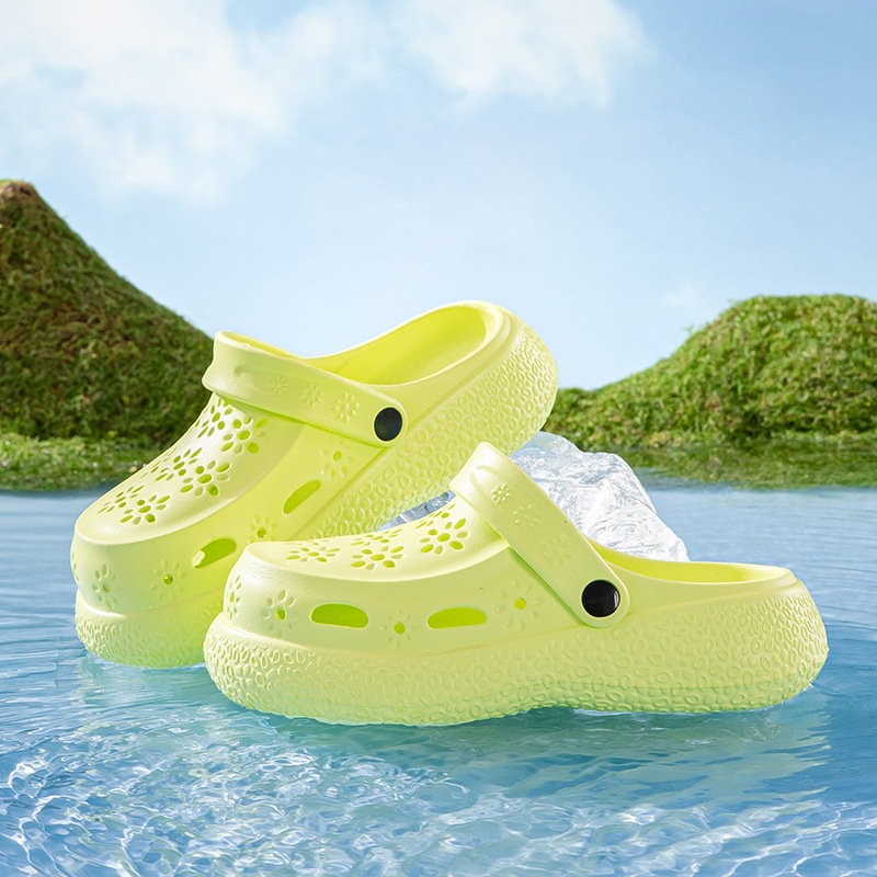 Moda de moda de primavera y verano para mujer, casual diario, cabeza redonda, zapatos con agujeros clásicos, zapatos con agujeros de mujer Baotou transpirables