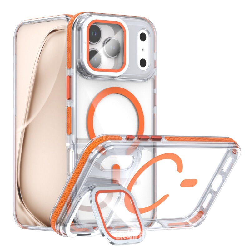 适用苹果iPhone17Pro讯彩镜头膜支架透明磁吸手机壳三星S25保护套|undefined