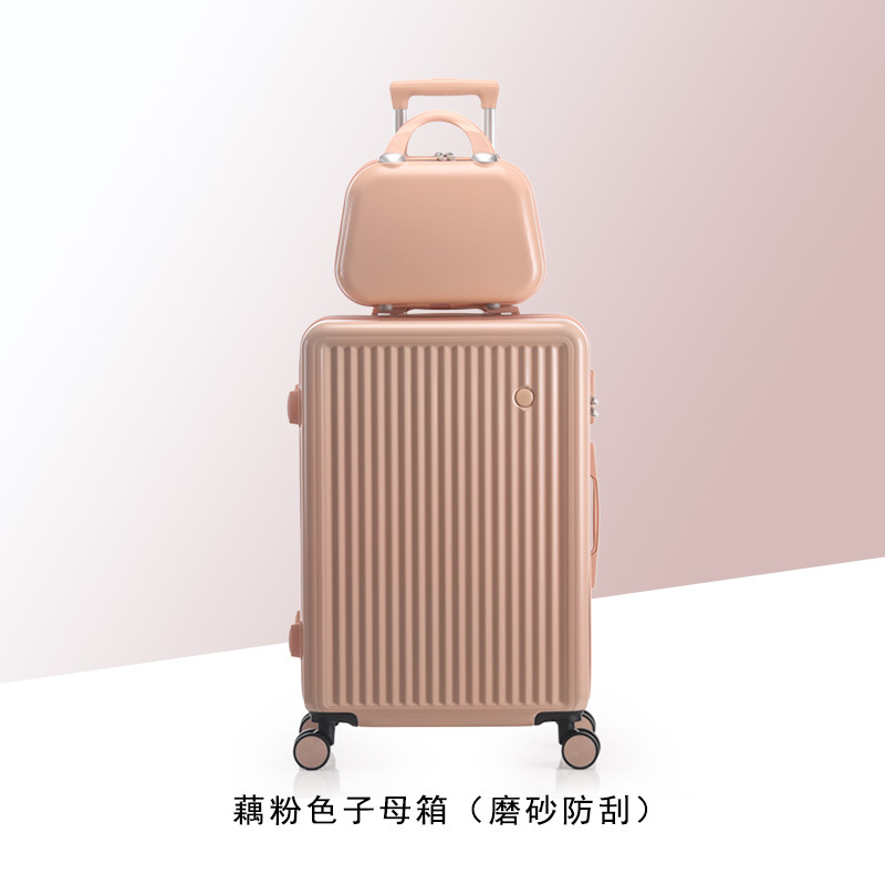 Cubierta delantera abierta equipaje viaje de negocios caja de contraseña caja de embarque caso de la carretilla del estudiante rueda universal caja de cuero al por mayor