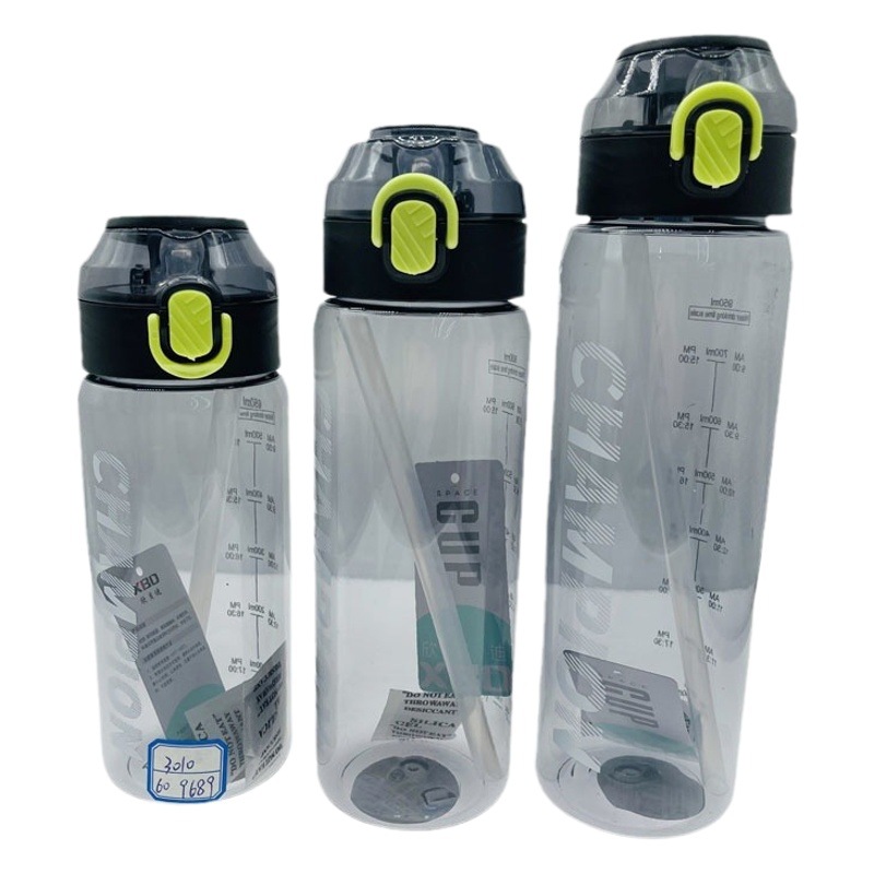 Xinbeidi taza de plástico verano adulto estudiante portátil paja 950ml con cuerda rebote cubierta deportes botella agua