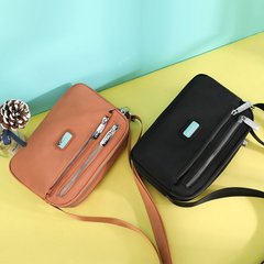 小方包尼龍布斜挎包拉鏈車縫線廠家批發支持一件代發