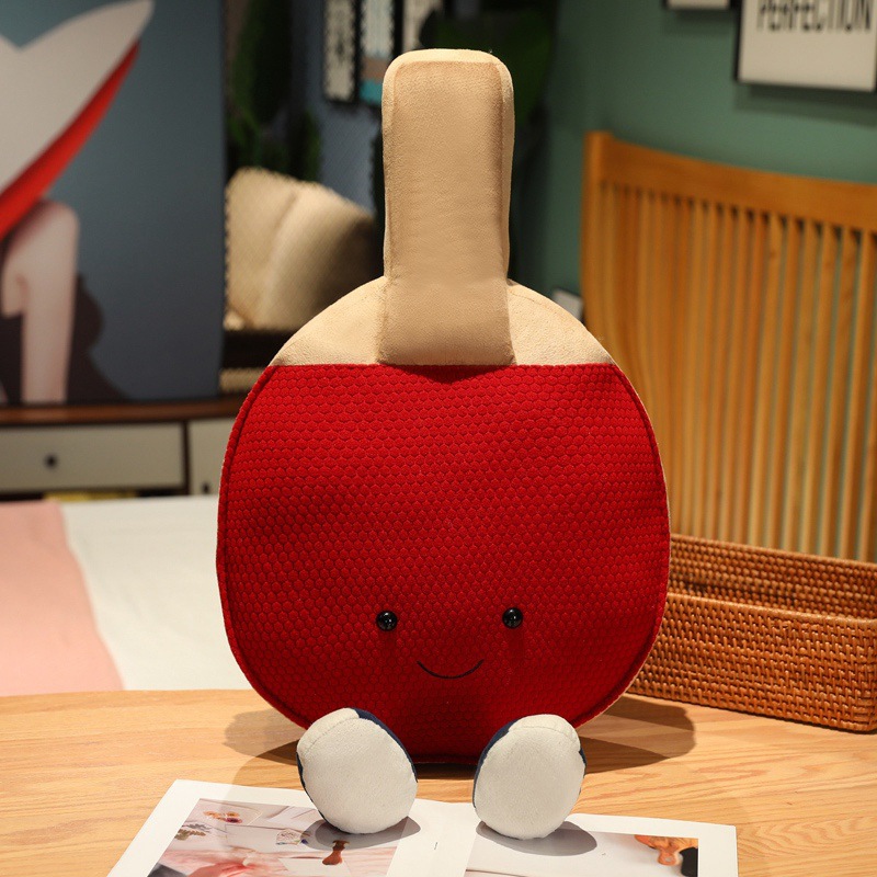 Simulación de tenis de mesa juguetes de peluche padres-hijos juegos interactivos muñecas de tela sofá almohada apoyos de disparo