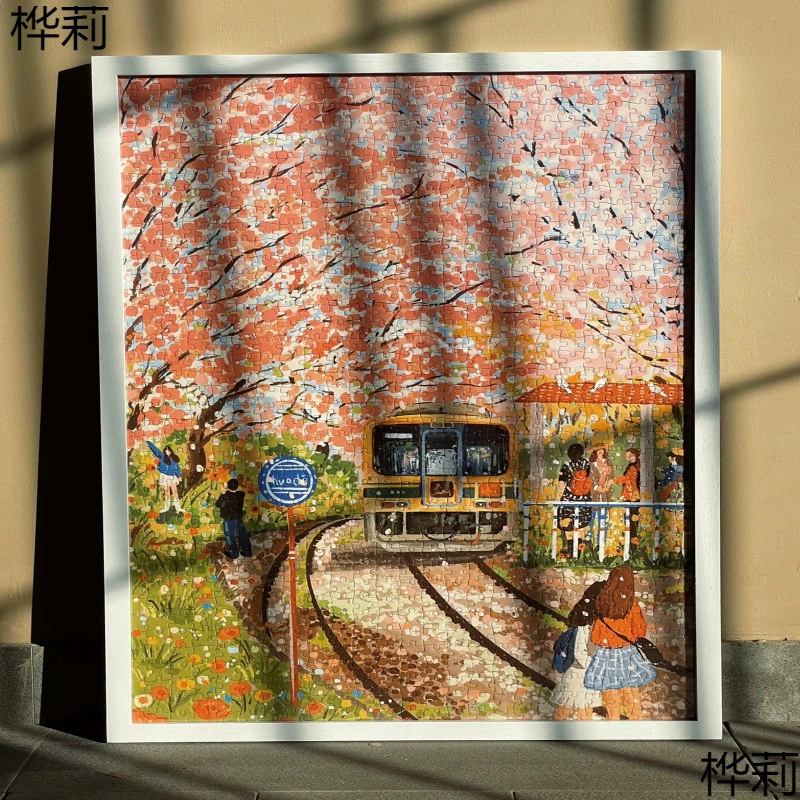 Зимний световой пазл в рамке 0 шт. 500 шт. 75x50 рамка 70x50 фоторамка в рамке внешняя рамка