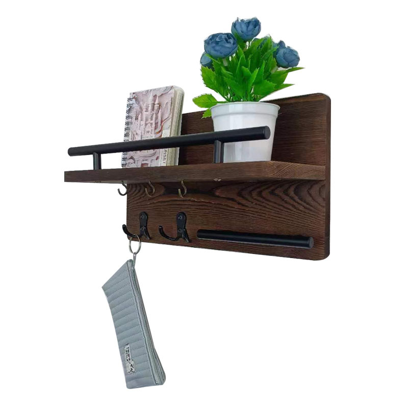 Amazon sala de estar colgante de madera pared colgante de pared estante de almacenamiento colgante de llaves de puerta de entrada marco de madera