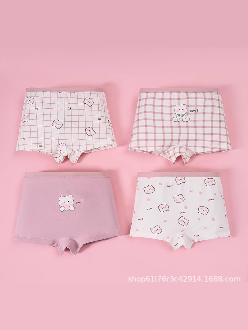 Cross-Border New Girls' Underwear, Kidsren's Pure Cotton Boxer Shorts, Baby Girl's Boxer Briefs, Cotton Girls' Non-Clamping Pp