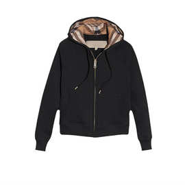 跨境标齐爆款b外套现货欧美版休闲百搭连帽卫衣女秋春冬纯棉开衫