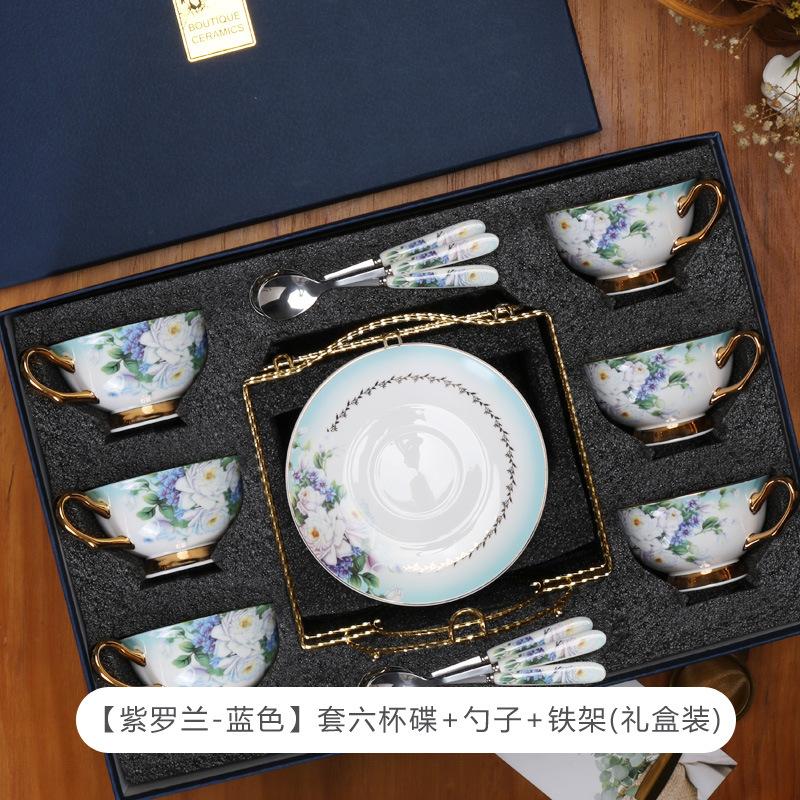 Conjunto de tazas de café de porcelana de hueso europeo simple estilo británico de té de la tarde set de cerámica estilo nórdico