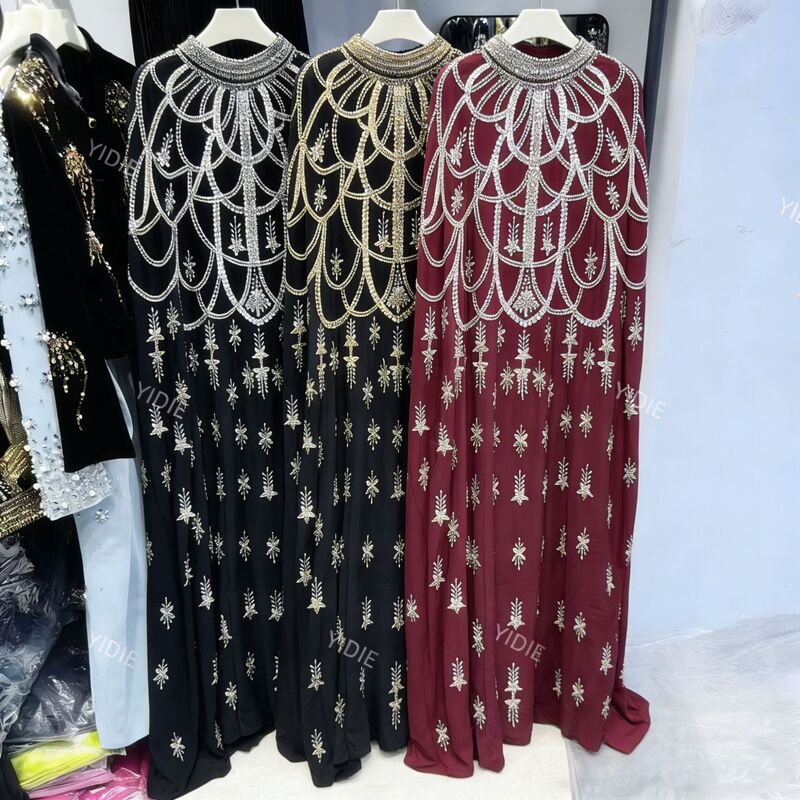 Foreign Trade European and American Style High-End Sequin Beaded Gown Dress, Light Luxury Banquet Loose Plus-Size Long Dress Foreign Trade European and American Style High-End Sequin Beaded Gown Dress, Light Luxury Banquet Loose Plus-Size Long Dress