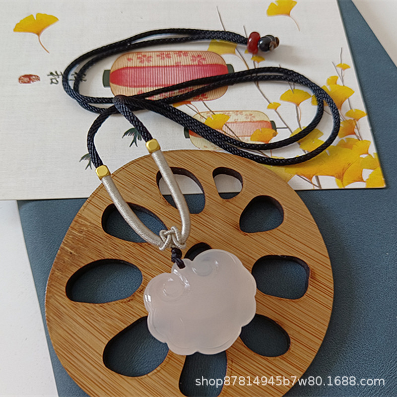 검은 색 로프가있는 양면 Ruyi 잠금 장치 (28*25mm)