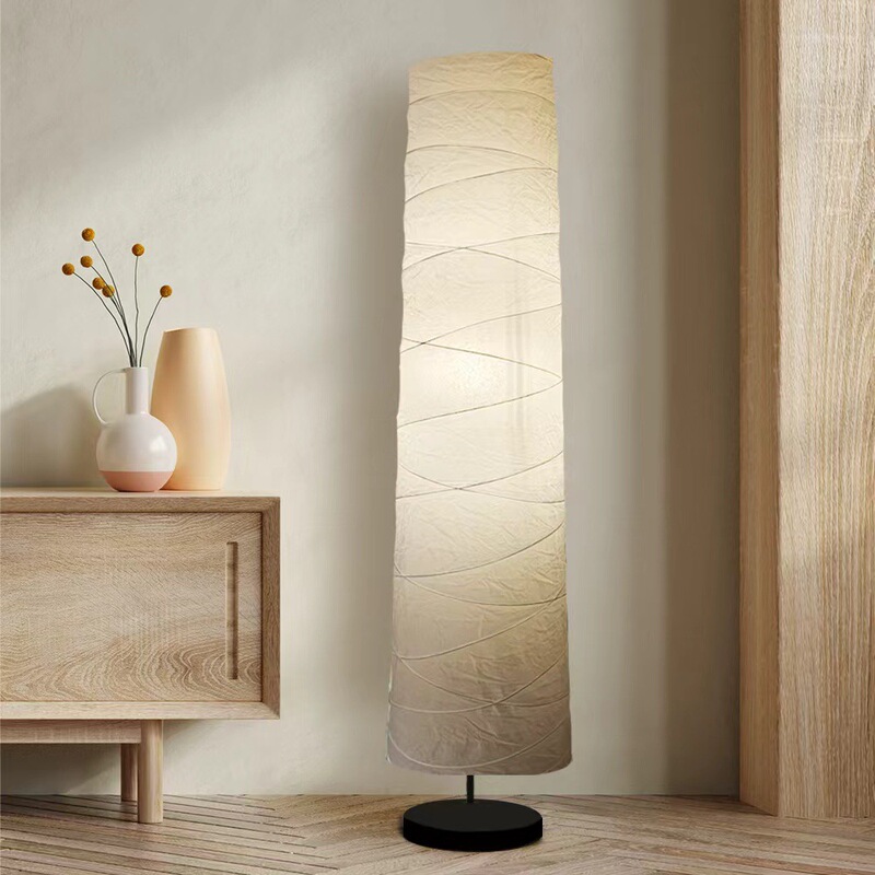White Scandinavian Creative Decoration Living Room Study B&B Floor Lamp Lampshade Paper Modern Simple Soft Light Eye Protection