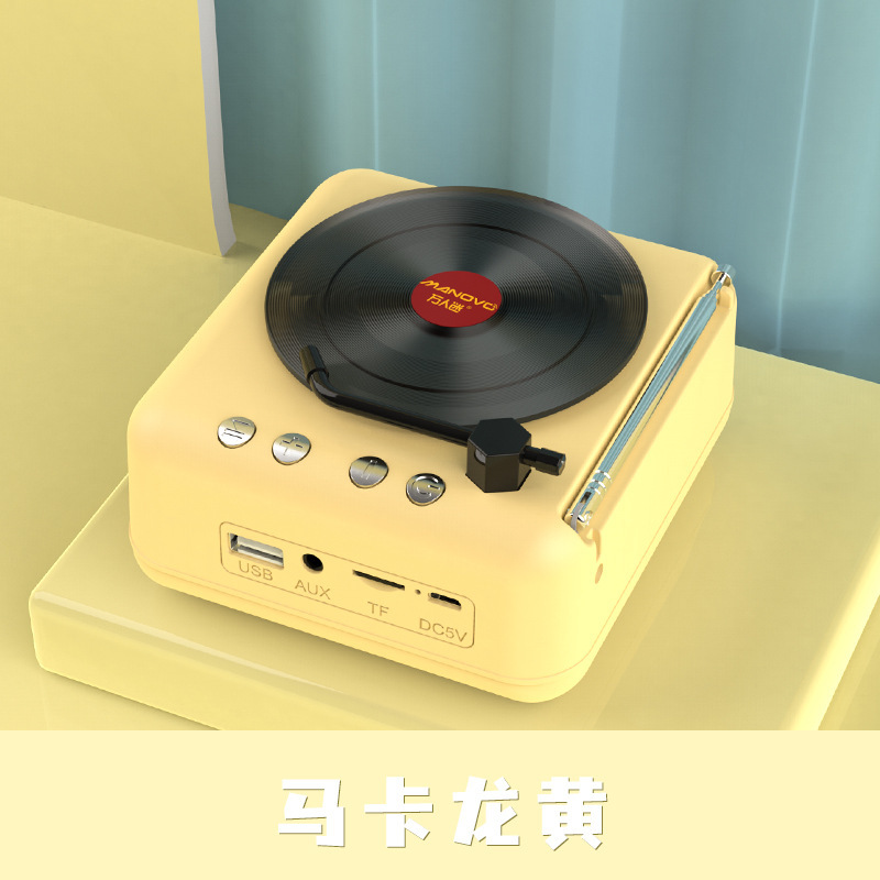 源工場復古黒ゴムレコード機bluetoothオーディオcd機創意プレゼントラジオスピーカー|undefined